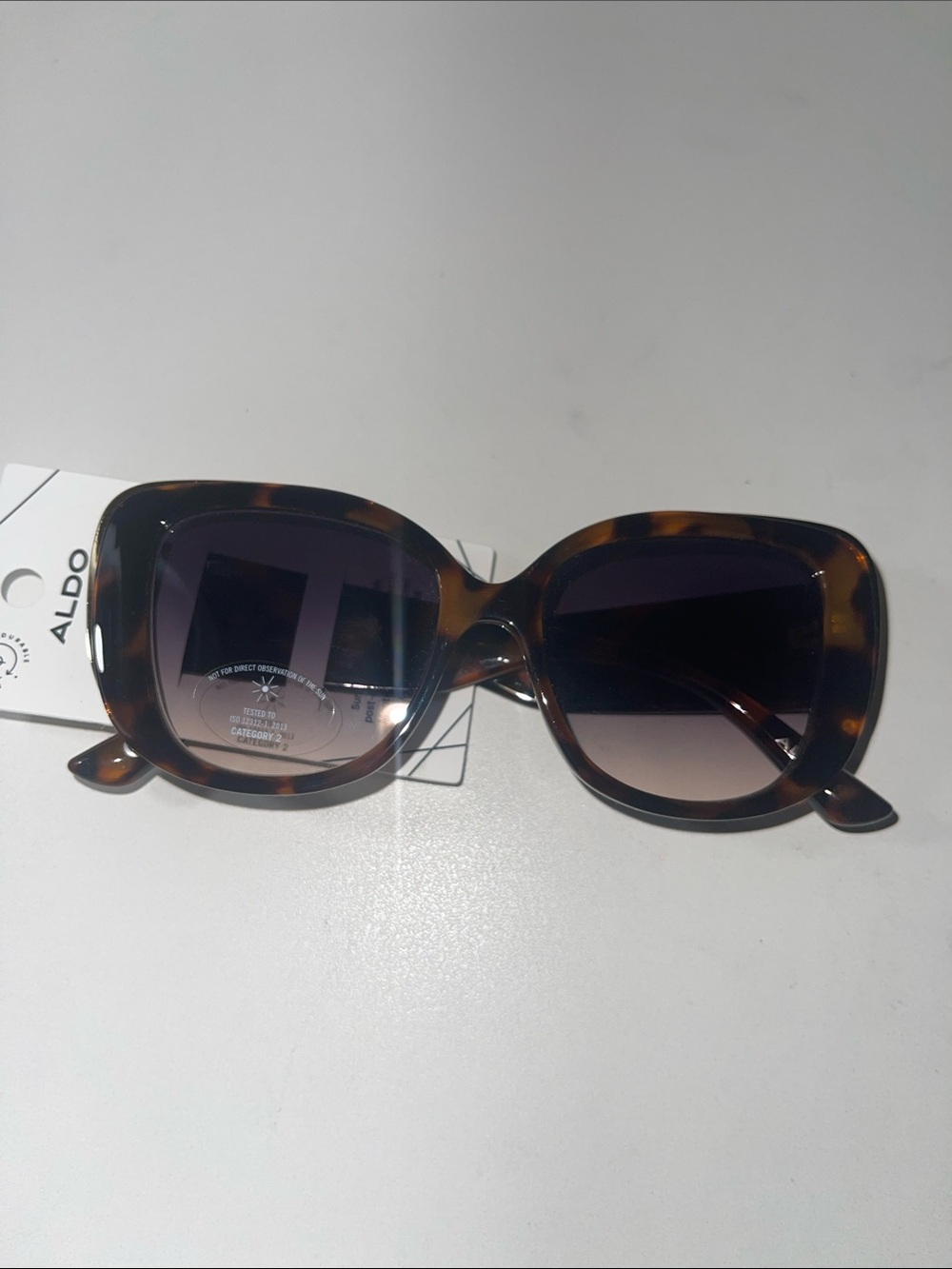 ALDO Women's Oversized Tortoiseshell Square Sunglasses - Brown
